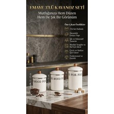 Ogeda Home 3'lü Emaye Kavanoz Seti (13-15-17 Cm) - 3 Boy Mood Serisi Emaye Baharat Seti