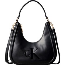 Calvin Klein Siyah Kadın Çapraz Çanta Bold Ck Small Crescent Bag