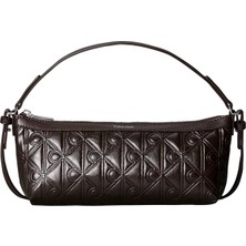Calvin Klein Kahverengi Kadın Çapraz Çanta Emblem Aop Debossed Elongated
