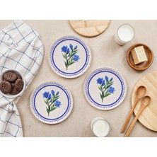 Rani Mobilya Rani Home Tatlı Tabağı Seti Hermia Mavi - Yeşil - Beyaz FE-6780