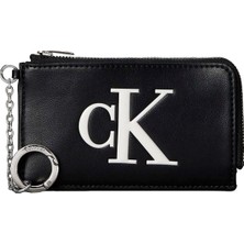 Calvin Klein Siyah Kadın Kartlık Bold Ck L Zıp Cardcase