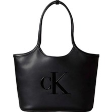 Calvin Klein Siyah Kadın Tote Çanta Bold Ck Shopper