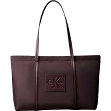 Calvin Klein Bordo Kadın Omuz Çantası Nylon Medıum Tote