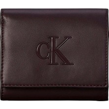 Calvin Klein Bordo Kadın Cüzdan Bold Ck Medıum Bıfold