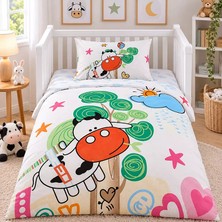 Pamukören Bebek Nevresim ve Yastık Kılıfı Seti Meraklı 100X150