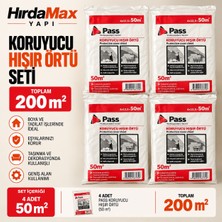Pass 200 M² Koruyucu Hışır Örtü Seti 4 Adet 50 M² Boya Tadilat Koruma Örtüsü