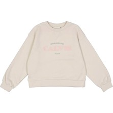 Calvin Klein Bej Kız Çocuk  Nakışlı Sweatshirt LVCKTJB30GPEG-CK Kız Çocuk T-Shirt
