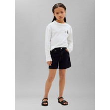 Calvin Klein Beyaz Kız Çocuk T-Shirt LV1CKTJA17YAF-CK Erkek Çocukt-Shirt