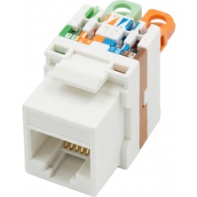 Nets Shop NETSDNE-KJU-C6L1 Cat.6 Utp Keystone Jack - Aletsiz Sonlandırma, 180°(5 Adet)