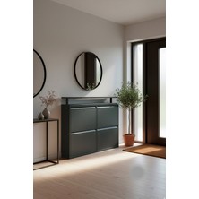 Liccia Metal Ayakkabılık 2 li Yatay Kilitli Model Modern Tasarım