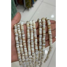 Uçar Doğal Taş Sedef Taşı 8x2mm Rondela Kesim Doğal Taş Diziler