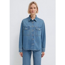 Eskişehir Mağazacılık M1211000-89250 Mavi Bekka Mid Classic Denim Gömlek