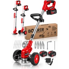 Böhrer BA0115406 21V 2AH Çift Akülü Profesyonel Akülü Çim Biçme Kenar Kesme Makinesi