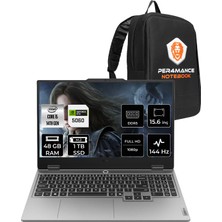 Lenovo Loq 15IRX10 Intel Core I5 14500HX Rtx 5060 8gb 100W 48GB Ram 1tb SSD 15.6" Full Hd (1920X1080) 144Hz Freedos 83JE012LTRP333 Gaming Laptop + Per4 Çanta