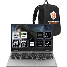 Lenovo Loq 15IRX10 Intel Core I5 14500HX Rtx 5060 8gb 100W 32GB Ram 4tb SSD 15.6" Full Hd (1920X1080) 144Hz WIN11 Pro 83JE012LTRP323 Gaming Laptop + Per4 Çanta