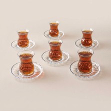 Paşabahçe Bouquet 6 Kişilik 12 Parça Çay Takımı - Şeffaf - 175 ml