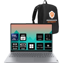 Lenovo Thinkbook 16 G8 Ial Intel Core Ultra 7 255H 32GB Ram 512GB SSD Arc 140T 16" Wuxga (1920X1200) WIN11 Pro 21SK007UTXPN440 Taşınabilir Bilgisayar + Per4 Çanta