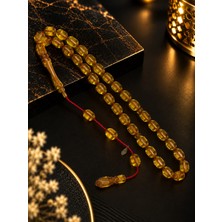 Linea Craft Lineacraft Ayhan Turan Imzalı El Boy Kapsül Kesim Bal Sarısı Ateş Kehribar Tesbih (7X10 Mm)