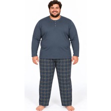 Mutlu City Erkek Yüksek Kalite Interlok Penye Büyük Beden Pijama Takımı 18562