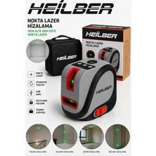 Heilber BA011527 Yeşil Nokta Lazer Hizalama Cihazı Otomatik Terazili Şaküllü Lazer USB Şarjlı Taşıma Çantalı