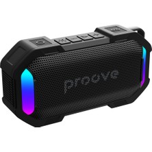 Proove Black Rock 10W Taşınabilir Bluetooth Hoparlör TWS & RGB Işıklı IPX7 Su Geçirmez Manyetik Mıknatıslı