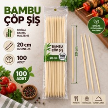 Çöp Şiş 20 cm 100 Adet – Bambu Çöp Şiş
