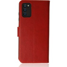 Decostyle Samsung Galaxy A03S Kılıf Trend S Plus Kapaklı Kılıf - Kırmızı