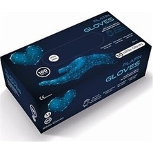 Platin Gloves Nitril Eldiven Siyah-Mavi