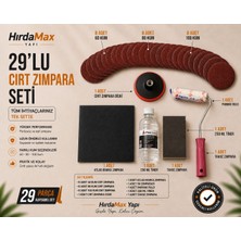 29’lu Cırt Zımpara Seti 60 80 100 Kum + Zımpara Diski + Parmak Rulo + Tiner