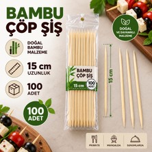 Çöp Şiş 15 cm 100 Adet – Bambu Çöp Şiş