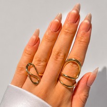 Takma Takma Cat Eye Uzun Oval El Yapımı Jel Takma Tırnak TT1449  Ten Rengi-M