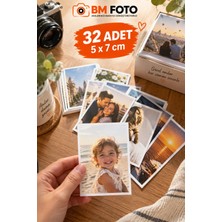 Bm Foto 32 Adet 5x7 cm Fotoğraf Baskısı | Kişiye Özel Parlak Foto Baskı
