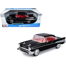 1:18 Ölçek Maisto 1957 Chevrolet Bel Air Coupe Diecast Metal Minyatür Model Araba 25CM