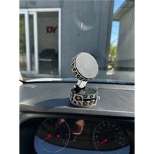 Efeaks Kadınlara Özel Açık Leopar Desenli Taşlı Araç Telefon Kristal Taşlı Tutacağı Oto Telefon Tutucu