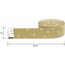 Efeaks Kristal Taşlı Kendinden Yapışkanlı Şerit Çeşitleri 40X3 cm Telefon, Bardak, Çerçeve, Ev ve Hobi Dekoru