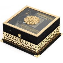Efeaks 17X17X8 cm Camlı Seccade Kuran-I Kerim Tesbih Kutusu