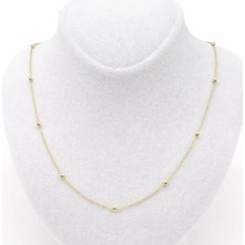 Efeaks Xuping 14K Altın Kaplama 60 cm Minimal Top Detaylı Premium Kolye