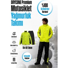 nukrowear Drycone Premium Motosiklet Motorcu Yağmurluğu Su ve Rüzgar Geçirmez Reflektörlü Yağmurluk Takımı