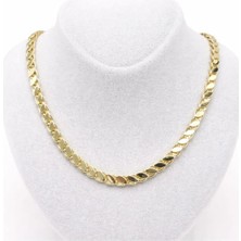 Efeaks Xuping 14K Altın Kaplama 60 cm Kalın Zincir Premium Kolye