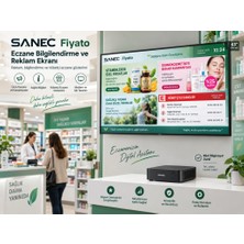 Sanec Fiyato Eczane Bilgilendirme ve Reklam Ekranı – 43 Inç Ekranlı ve Mini Bilgisayarlı Dijital Ekran Tam Paket