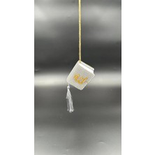 Efeaks Gümüş Taşlı Dikiz Aynası Gold Allah Yazılı Kuran-I Kerim