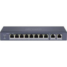 Hikvision Hıkvısıon DS-3E0310P-E/M 65W Poe Yönetilemez 10 Port Swıtch