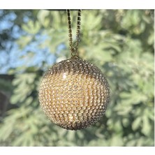 Efeaks Kristal Taşlı Disko Topu Dikiz Ayna Süsü (11 Cm)