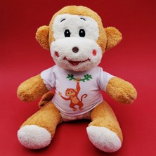 Pileli Store Tişörtlü Sevimli Peluş Maymun