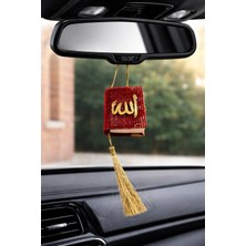 Efeaks Kırmızı Taşlı Allah Yazılı Araba Dikiz Aynası Süsü