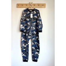 KEY KIDS Gri Siyah NYC  1 TOG Uyku Tulumu %100 Pamuklu Fermuarlı 8 Yaş 10 Yaş 12 Yaş Büyük Beden Çocuk Uyku Tulumu Çocuk Pijaması