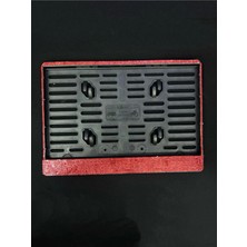 Efeaks Taşlı Motor Plakalık Kırmızı Motosiklet Plaka Çerçevesi Universal Uyumlu
