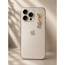 Efeaks Taşlı Kedi Telefon Charm – Gold Telefon Arkası Aksesuarı