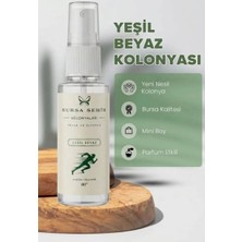 Bursa Şehir Kolonyaları Yeşil Beyaz Kolonyası 45 ml Sprey Cep Boy 80°