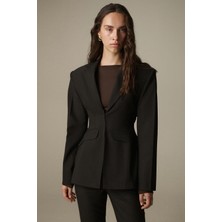 Vatkalı Bele Oturan Blazer Ceket- Premium Edition